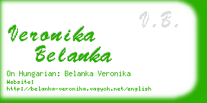 veronika belanka business card